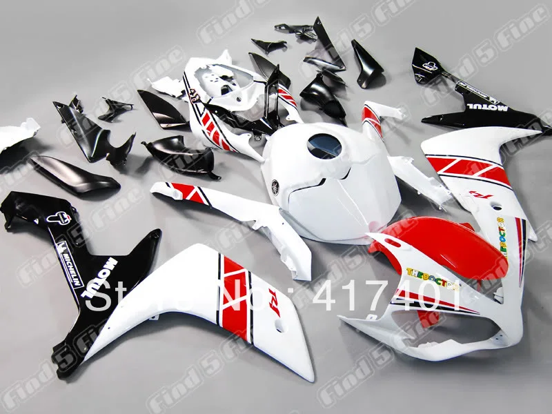 

free shipping white black red for YZFR1 07-08 YZF R1 2007-2008 07 08 YZF-R1 2007 2008 ABS body kit