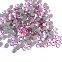 bright dmc crystal strass iron on glass stones ss6 to ss30 light rose hotfix rhinestones for wedding dress