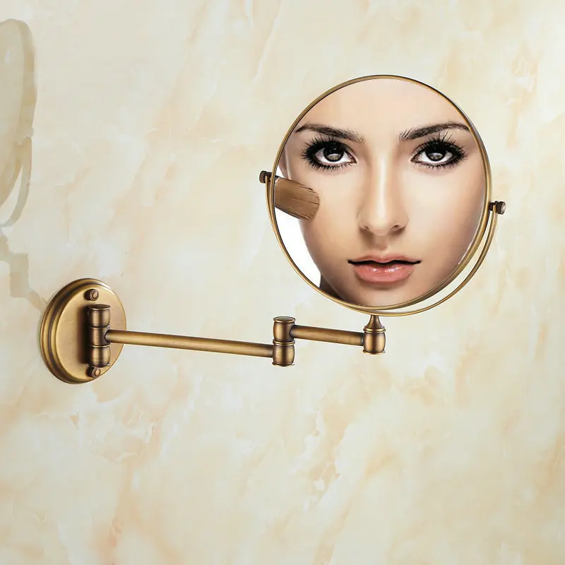 8 &quotЛатунное зеркало для ванной косметическое двустороннее увеличительное