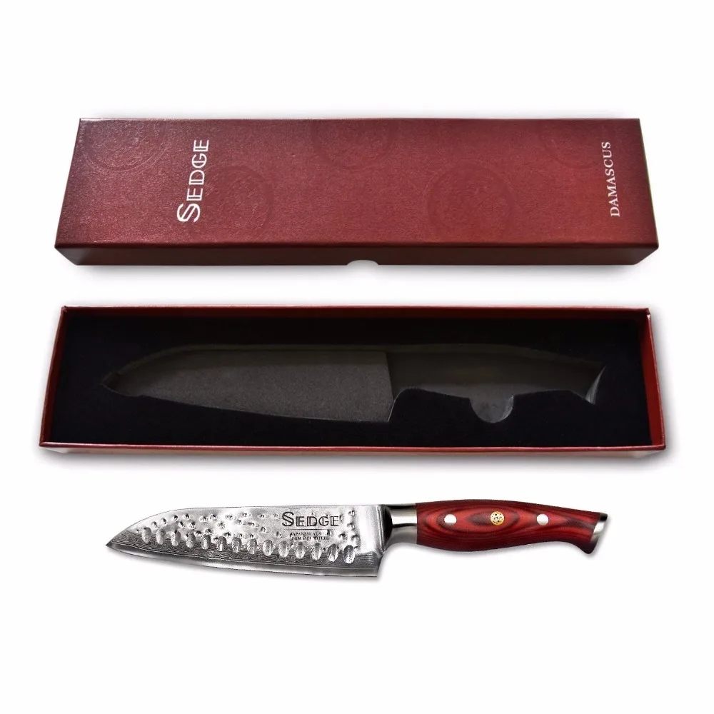 Нож Sedge Santoku-японский 67 слоев кухонный нож из нержавеющей стали для дамасской HC
