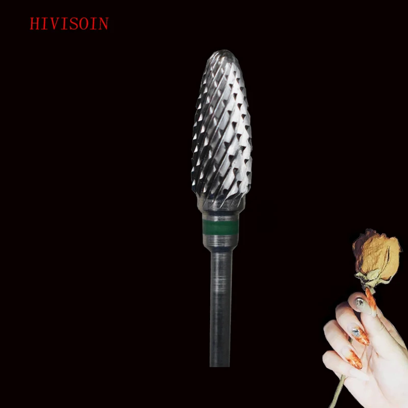

2pcs HIVISOIN Carbide Nail Drill Bit -Flame Bit - C(60092010) - Silver
