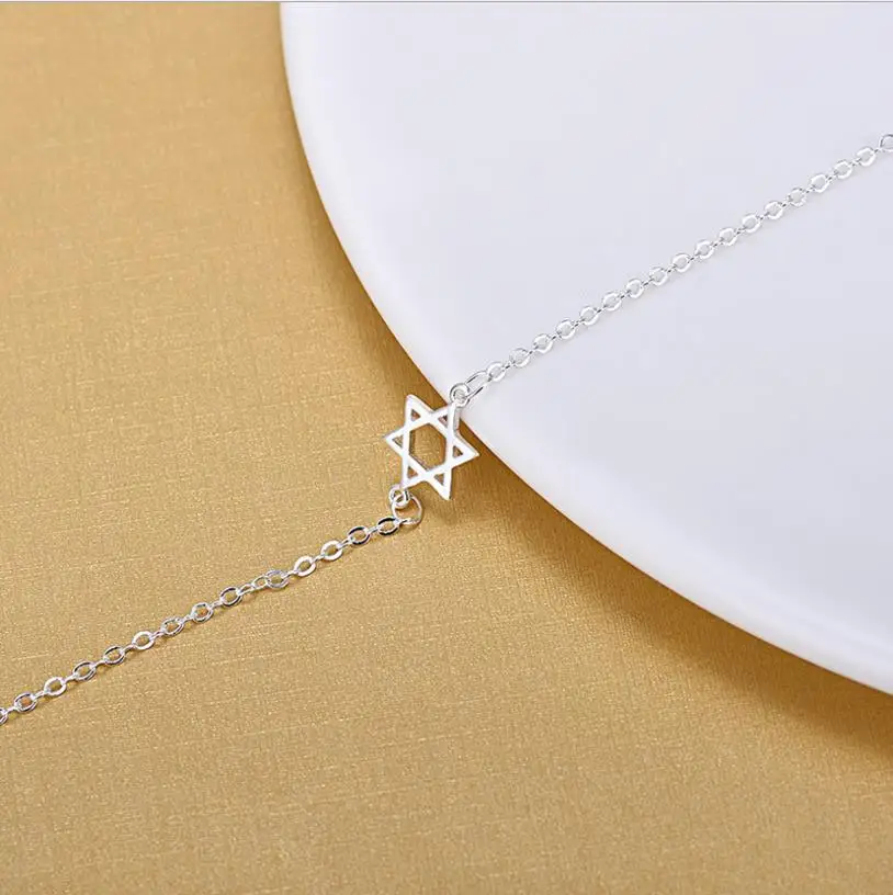 Женский браслет на лодыжку звезда Everoyal из серебра 925 пробы День святого