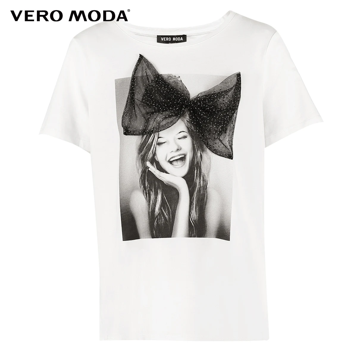 Vero Moda женская футболка с объемным бантом | 318301508 Женская одежда