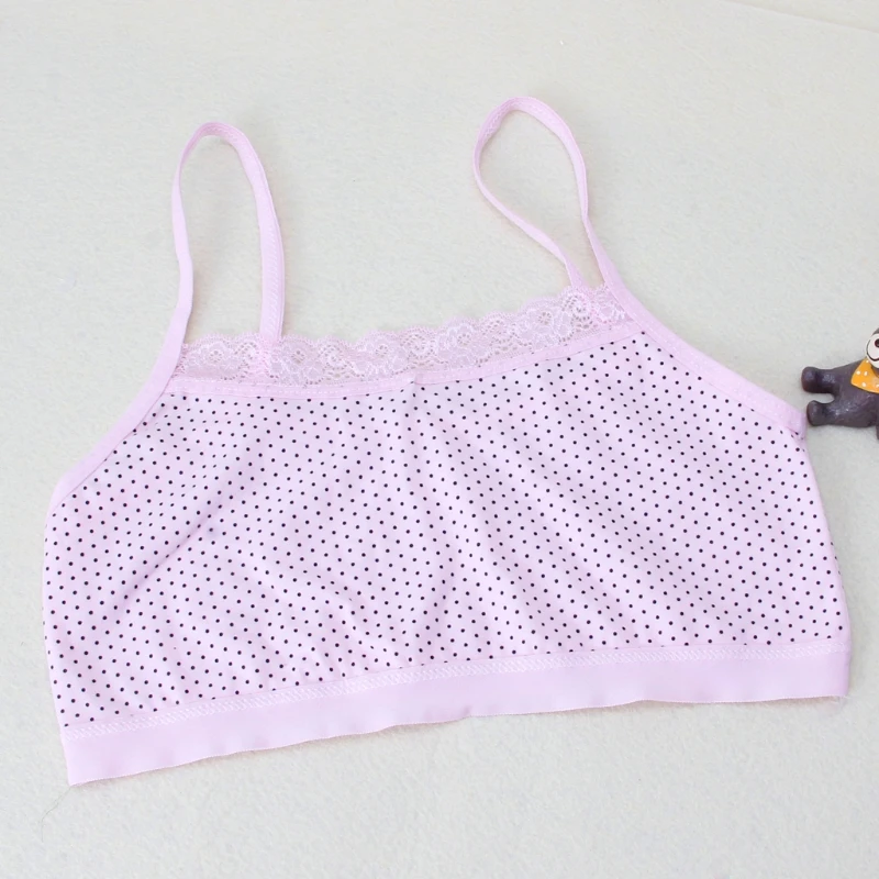 

Young Girls Thin Training Lace Bra Soft Breathable Cotton Bra Teenage Underwear Children Bra For Kids Teens Puberty