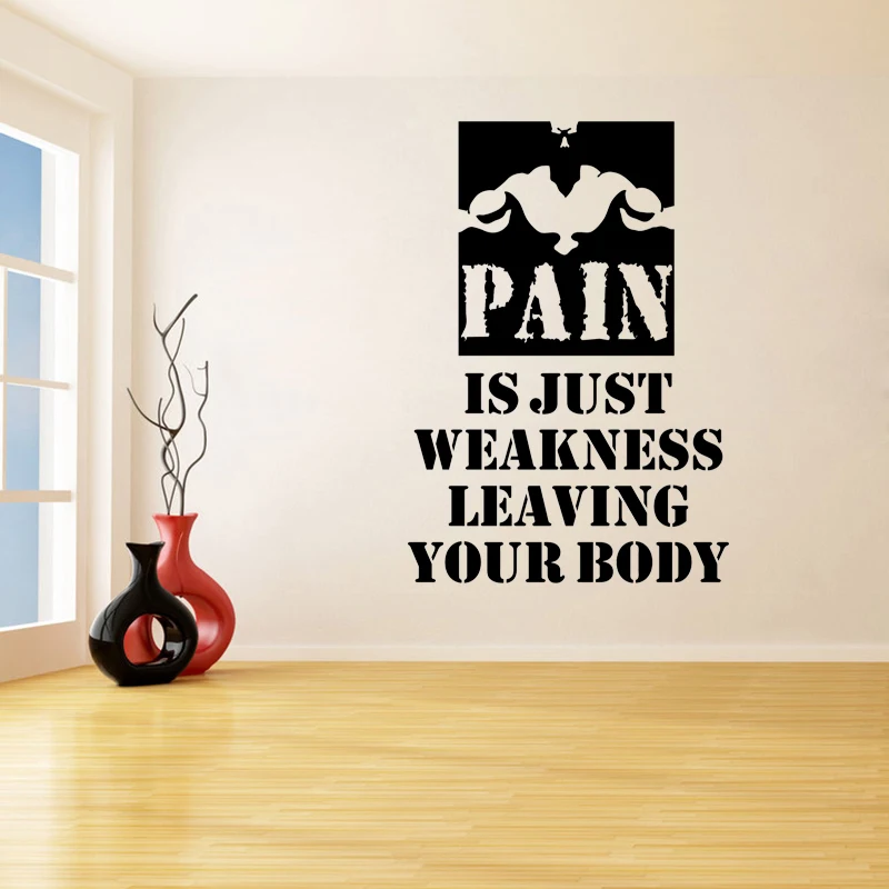 Наклейки на стену для бега гимнастики гантели|wall sticker|removable wall stickersstickers for |