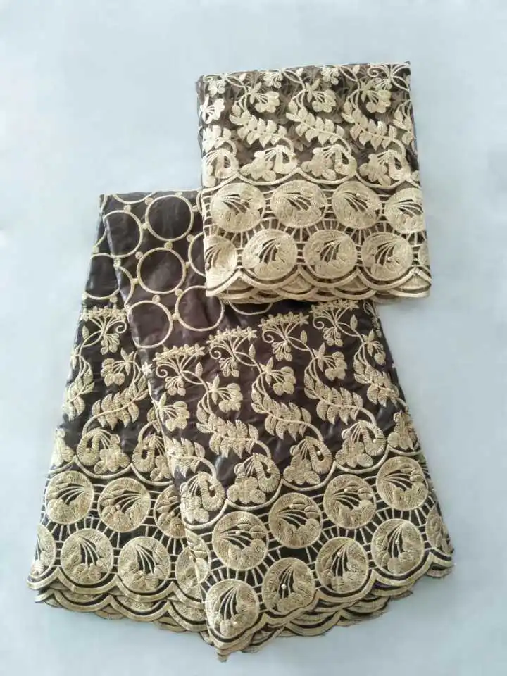 

2018 New Arrival African Fabric Embroidered French Bazin Riche Getzner Fabric KY04