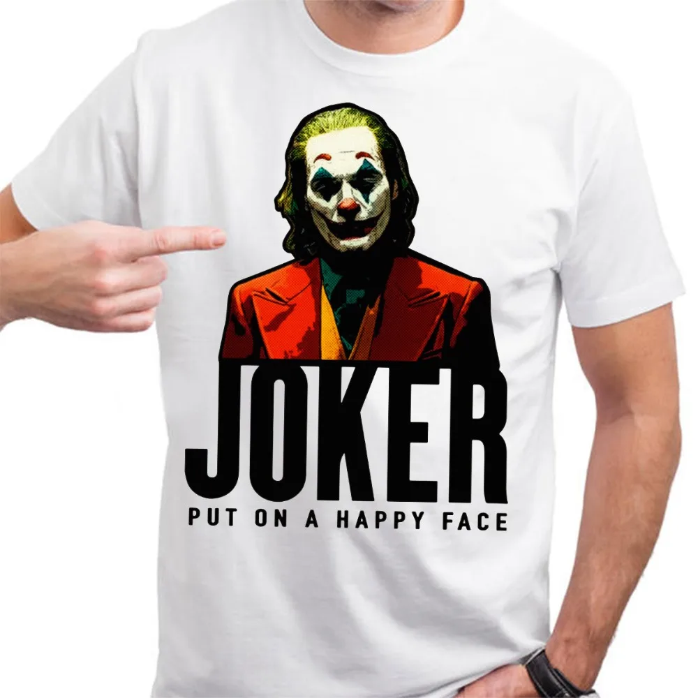 Мужская футболка с коротким рукавом Joker модная круглым вырезом и принтом в виде
