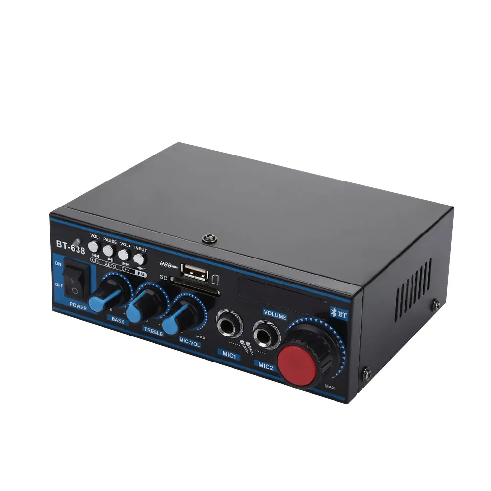 Автомобильный усилитель мощности с дистанционным управлением Bluetooth портативный