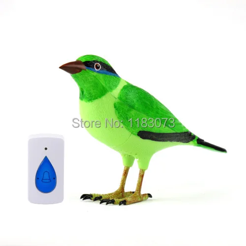 Цифровой дверной звонок для птиц беспроводной музыкальный с светодиодный