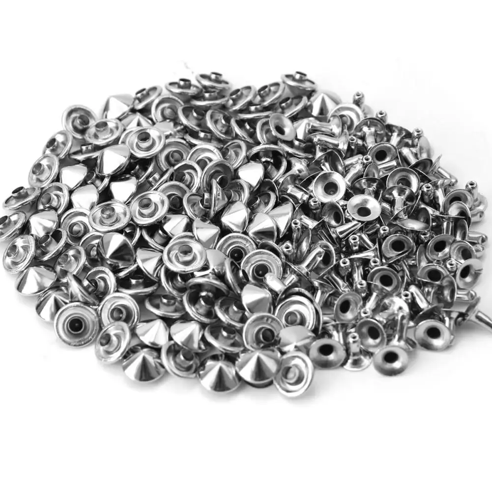 100Pcs 10mm DIY Punk Rock Silver Decorative Studs And Spikes Rivets For Clothes Leather Craft Clothing Shoes Bags Decoration | Дом и сад