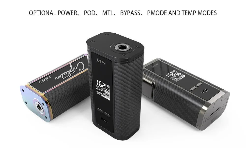 Ijoy капитан 1865 мод электронная сигарета мод 162 Вт капитан 1865 TC коробка мод подходит для электронных сигарет танков