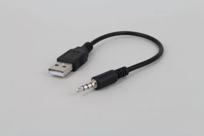 USB a male to 3.5 MM charging cable computer audio car MP3 bluetooth headset charger cables |