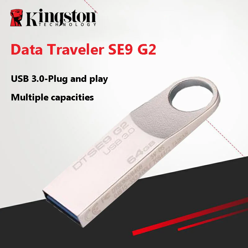 Kingston USB 64 ГБ DataTraveler флеш накопитель 3 0 32 Гб 128 16 8 флешки U Stick DTSE9G2 металлическая