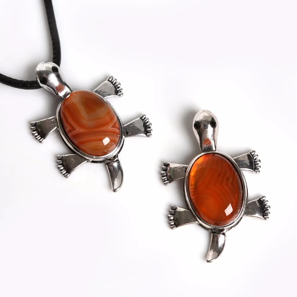 36x55 мм винтажная подвеска на шею с черепашками Ожерелье Подвеска из натурального