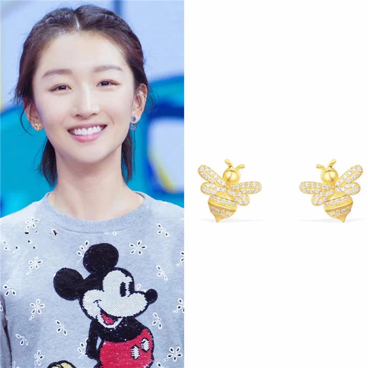 Новые стильные модные асимметричные серьги гвоздики с пчелами для женщин