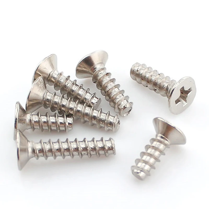 100PCS-M1.5*4 Flat Head Tail Tapping Screw Nickel Plated / KB Electronic | Обустройство дома