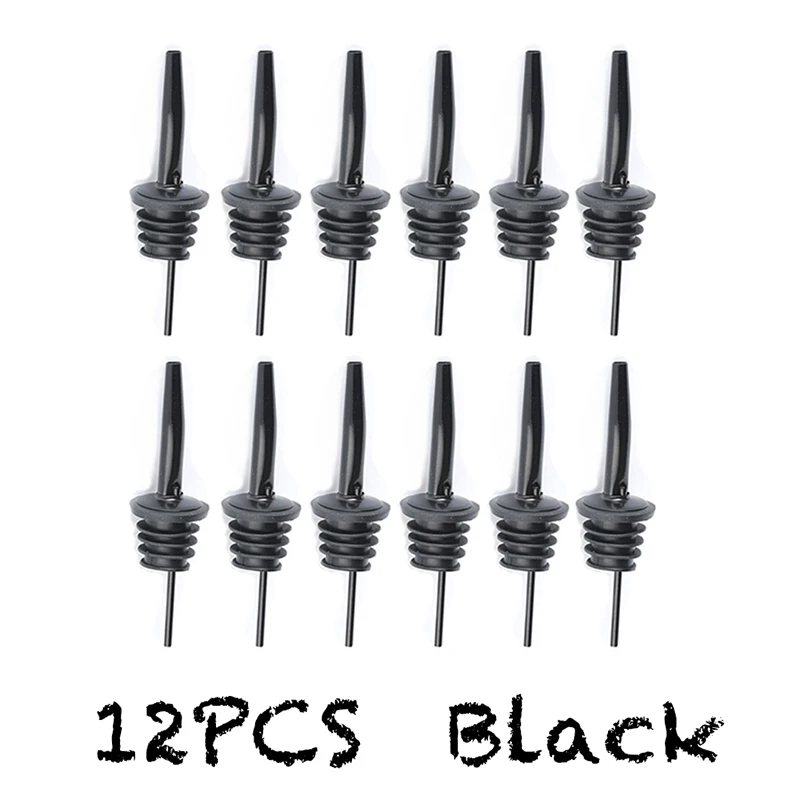 Black set of 12 Вино Pourer Пробка бутылки Pourer Pourers для ликера Бутылка пробка с коническим носиком набор аксессуаров для бара 12 - Цвет: Black set of 12