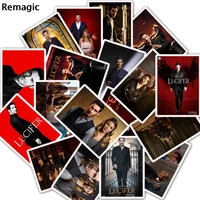 25pcs lucifer tv show cosplay sticker pack fans anime vintage paster cosplay scrapbooking diy sticker phone laptop waterproof