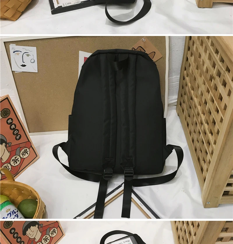 DCIMOR Waterproof nylon Women Backpack Female Transparent Front-pocket Travel Backpack Detachable student schoolbag book Mochila