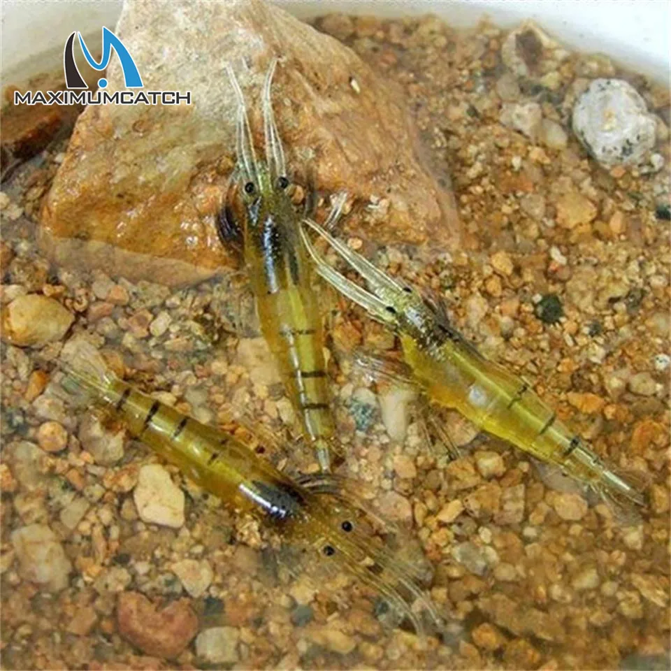 Набор рыболовных креветок Maximumcatch 10 шт. силиконовая Реалистичная мягкая креветка