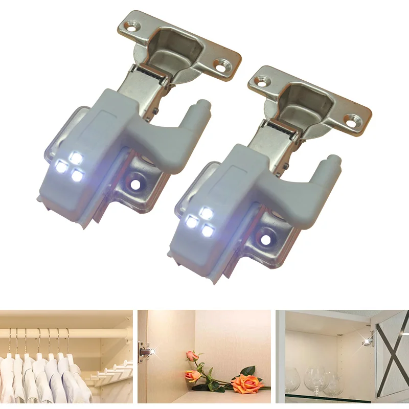 Новый Умный шкаф 2 шт. подсветка для шкафа двери внутренний шарнир светодиодная