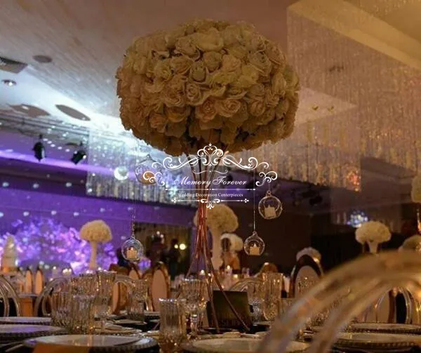 Свадебные украшения стола центральный золотой цветок стенд свадьба вечеринка