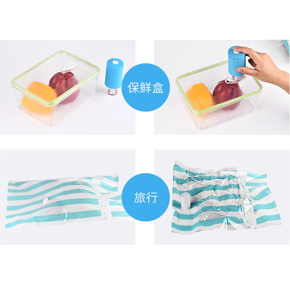 Свежее уплотнение Vac миниатюрная вакуум-закаточная машина для сохранения пищи с 5 вакуумными мешками для хранения с 3 батареей АА
