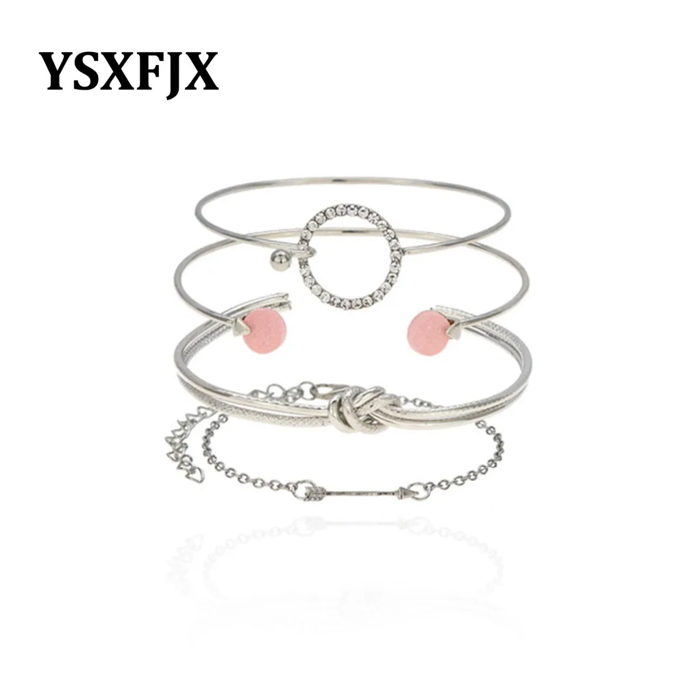 YSXFJX простой темперамент завязанный браслет сплава Открытый сочетание моды jewelry