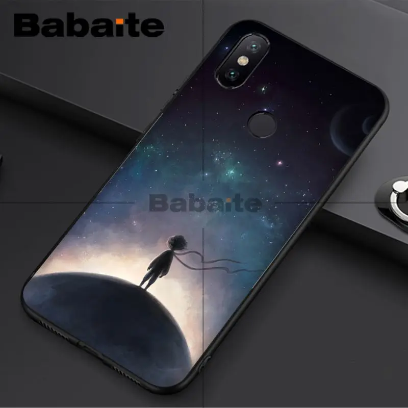 Babaite Маленький принц и лиса черный сотовый Чехол для телефона для redmi 5plus 5A 6pro 4X note5A note4x note6pro 6A Чехол для мобильного телефона