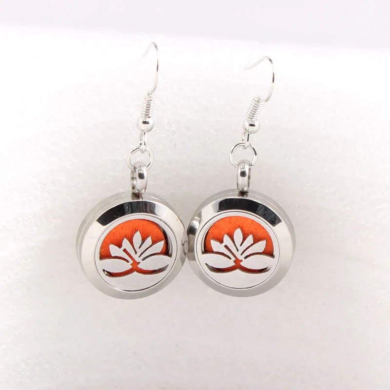 20 мм круглый крест эфирный диффузорный медальон с маслами серьги для женщин духи