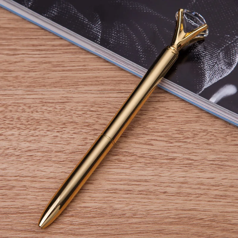 

Black Refill Diamond New Crystal Pen Metal Plating Color Signature Pen Glass Pens