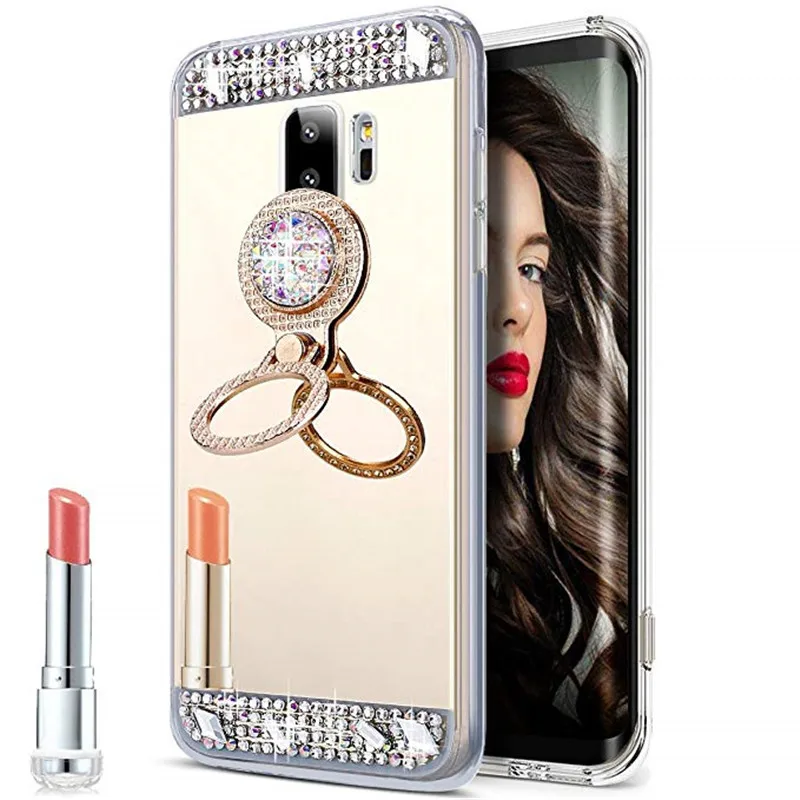 Для Samsung Galaxy A6 A8 plus A7 2018 Хрустальный зеркальный чехол galaxy A5 A3 2017 2016 Grand prime pro G530 A50 M20