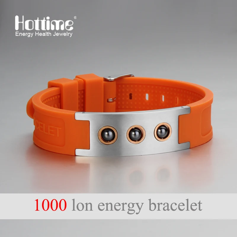 Hottime многоцветный Мощность 1000 ионов спорта Титан Сталь браслет на запястье