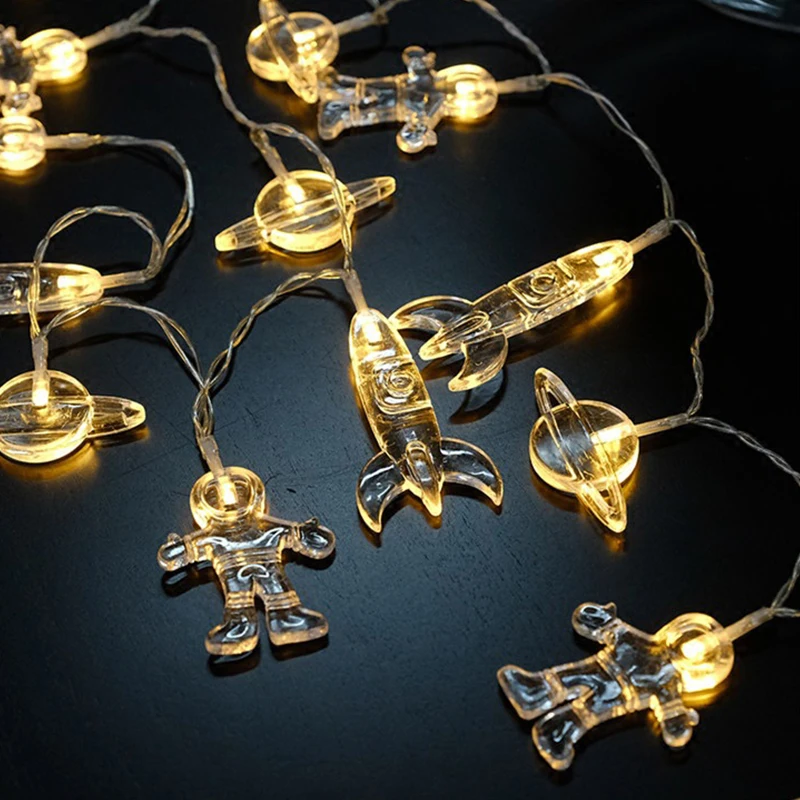 Космическая гирлянда сказочные огни стеклянная лампочка светодиодная