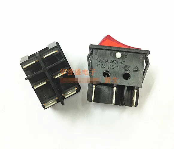 Оригинальный новый импортный клавишный выключатель 100% фонарь 6pin 2gear с