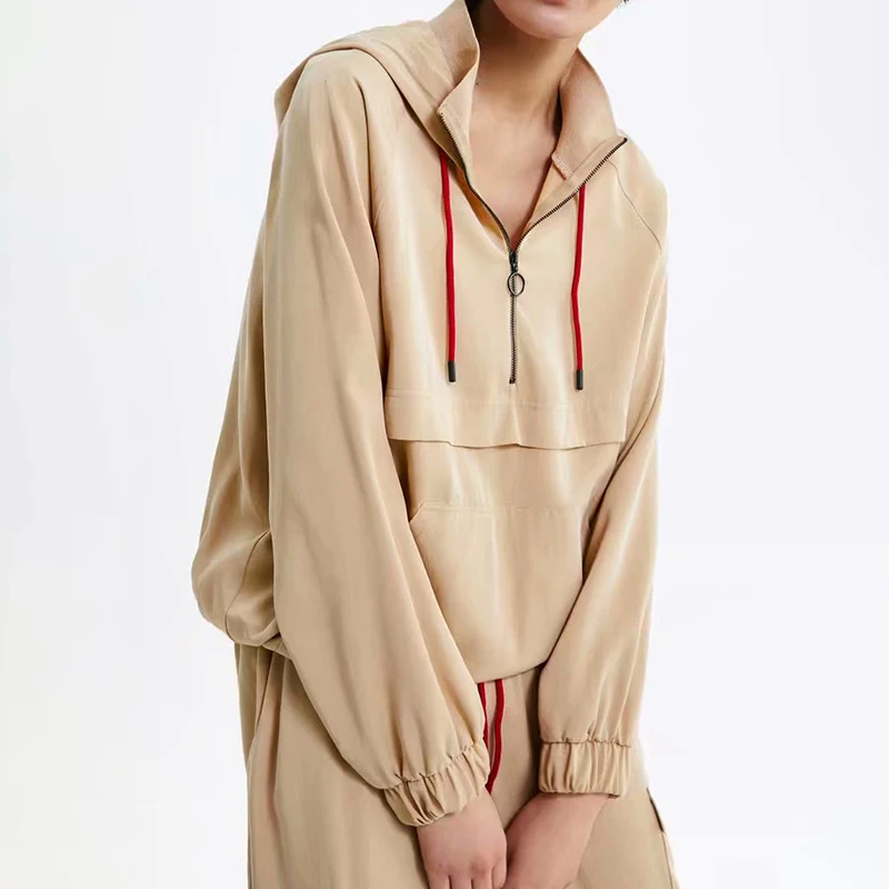 Новинка весны Для женщин Za джоггеры спортивный костюм 2019 Chic карман кенгуру