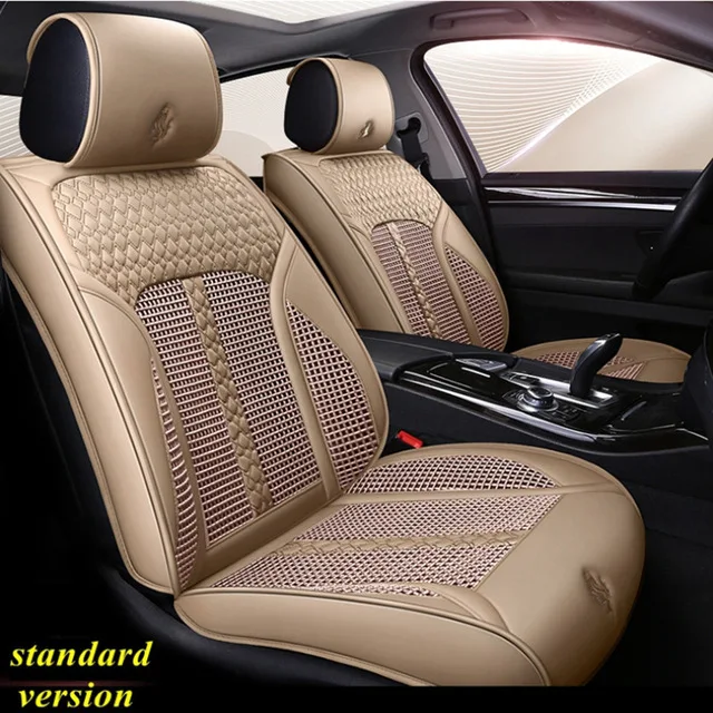 Beige Чехол на автомобильное сиденье для volkswagen vw ameo atlas bora caddy gol volante - Название цвета: Beige