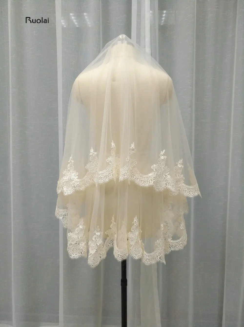 2017 новое поступление Тюль свадебная вуаль один слой Фата невесты с гребнем