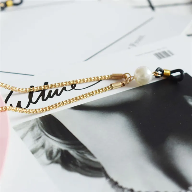 Imixlot Trendy Temperament Imitation Pearls Women Glasses Chain Gold Silver Eyeglass String Eyewear Holder Hanging Neck Strap | Аксессуары
