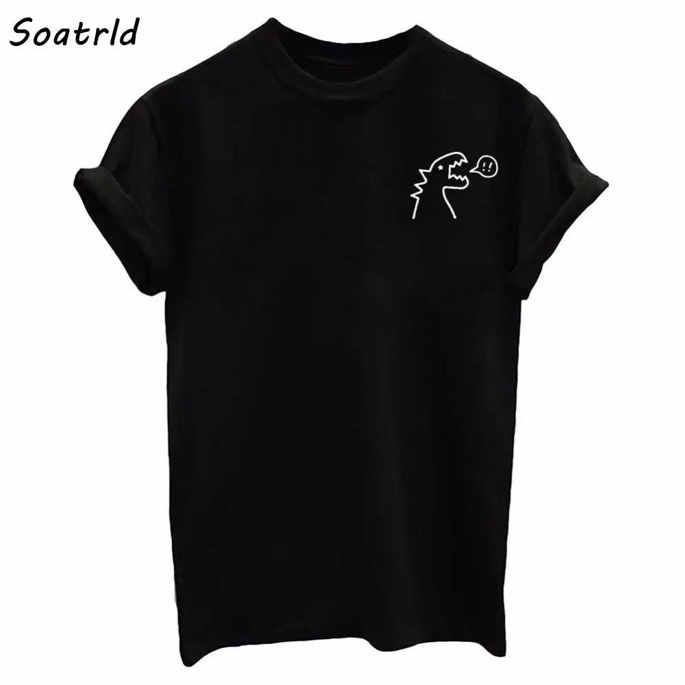 Футболка женская в стиле Харадзюку модный топ с забавным принтом повседневная