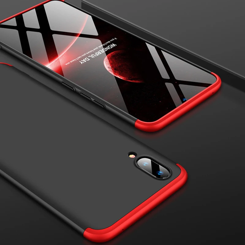 Red 360 полная защита чехол для Vivo V11i V15 Pro Y95 Y93 Y85 Y83 X23 X21 UD Y79 Y75 Y71 Y67 X9 X7 X6 X20 U3 Y19 Y5s S5 Nex чехла - Цвет: Red