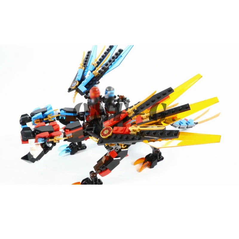 Совместимость с legoinglys ninjago 70627 строительные блоки 10584 кирпичи Дракон Forge