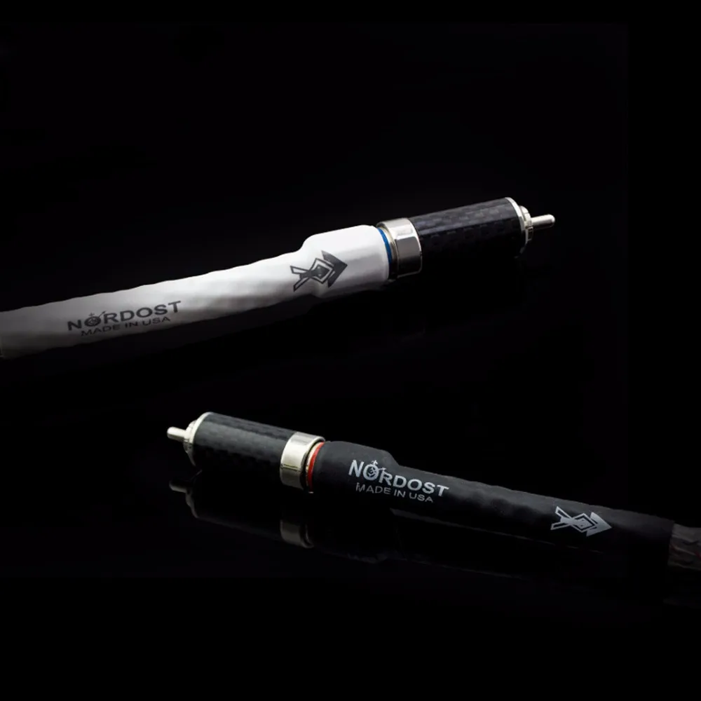 Пара Valhalla серебряный сплав аудио RCA соединительный кабель с разъемом из