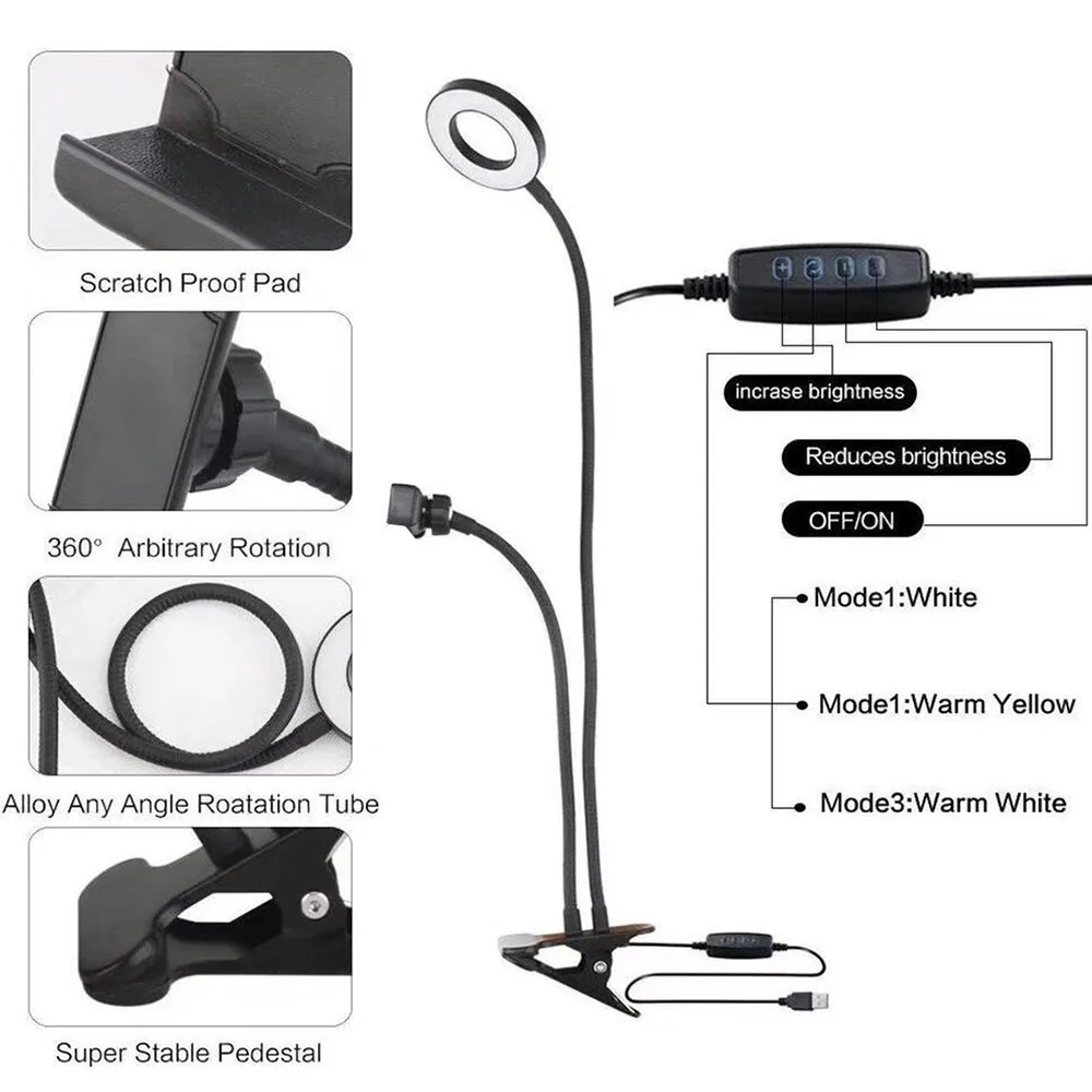 Кольцо для селфи CARPRIE телефона со светодиодной подсветкой прямой трансляции