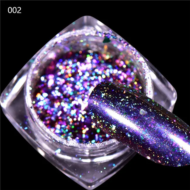 2 BeautyBigBang, 0,1 г, 12 цветов, блестящий блеск для ногтей, Звездный дизайн ногтей, пудра для маникюра Кончиков Ногтей, украшения, хромированная пудра для ногтей - Цвет: 2