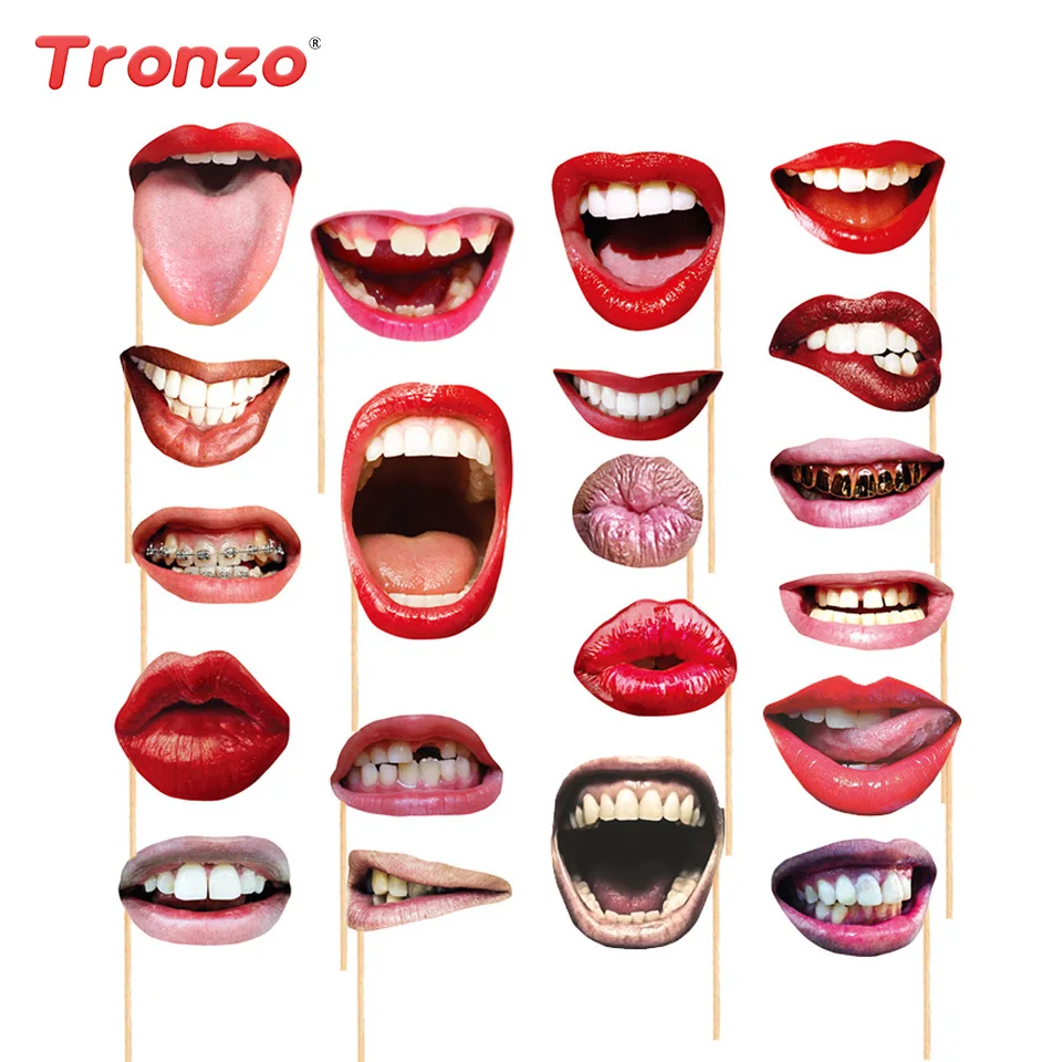 Tronzo 20 шт. Забавный Фотофон для губ реквизит свадебного украшения DIY дня рождения и
