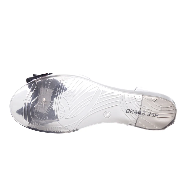 HEE GRAND/Новинка 2017 года женские прозрачные сандалии милая обувь на плоской подошве