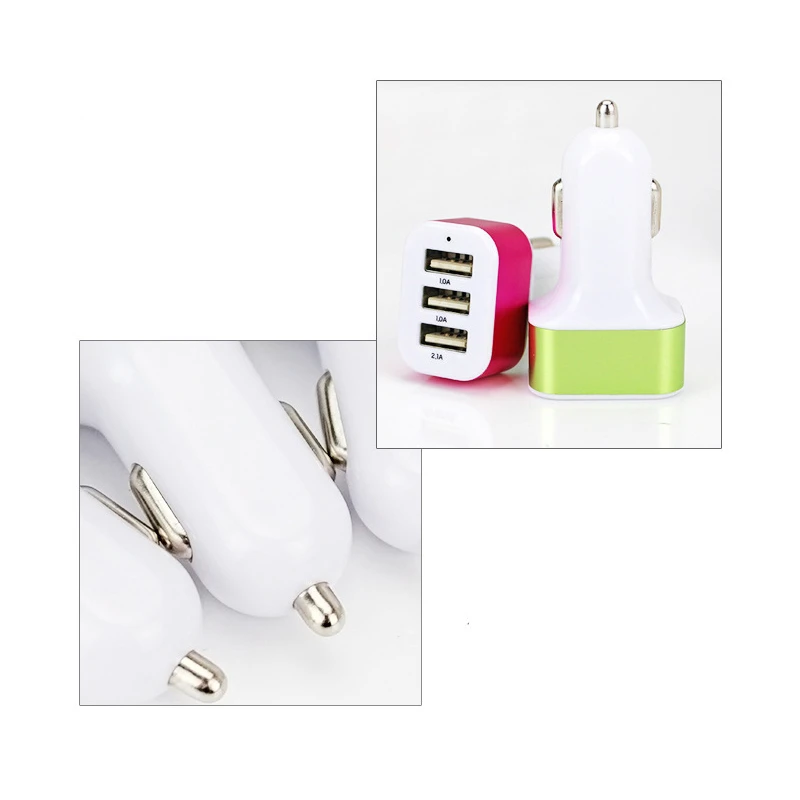 1 шт. USB гнездо автомобильного зарядного устройства 2.1A 1A зарядное устройство 3