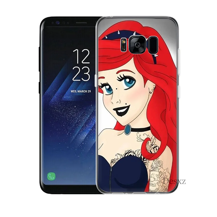 Чехол для samsung A10 A20 A30 A40 A50 A60 A70 A9 A7 A5 A6 A8 плюс Татуированная Алиса Ариэль Принцесса Жасмин мультяшный жёсткий ПК - Цвет: H4