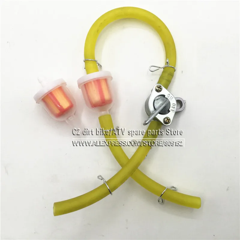 Yellow Пластиковый масляный фильтр, краны для подачи топлива, шланг для карманного велосипеда, грязи, мотоцикла, питбайк, скутера, топливный фильтр, переключатель топливного бака, Масляный шланг - Цвет: Yellow